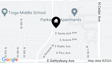 Map of 3819 E Santa Ana Avenue E, Fresno CA, 93726