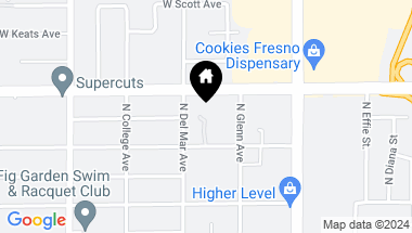 Map of 1355 E Fairmont Avenue, Fresno CA, 93704