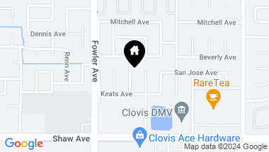Map of 1635 BLISS AVE, CLOVIS CA, 93611