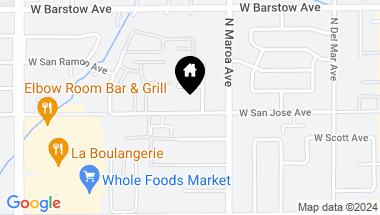 Map of 476 W San Jose Avenue, Fresno CA, 93704