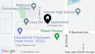 Map of 663 E Portals Avenue, Fresno CA, 93710