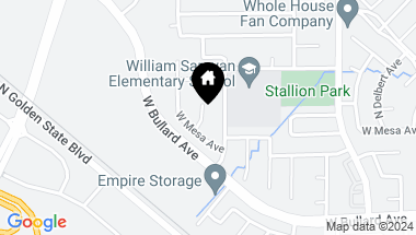 Map of 6190 N Gregory Avenue, Fresno CA, 93722