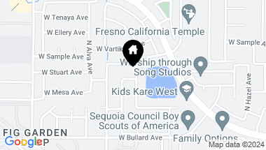 Map of 3530 W Stuart Avenue, Fresno CA, 93711