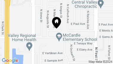 Map of 551 E Menlo Avenue, Fresno CA, 93710