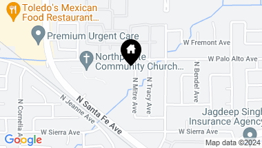 Map of 6559 N Mitre Avenue, Fresno CA, 93722