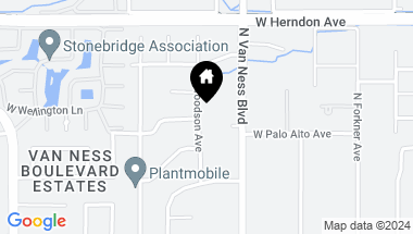 Map of 6634 N Woodson Avenue, Fresno CA, 93711