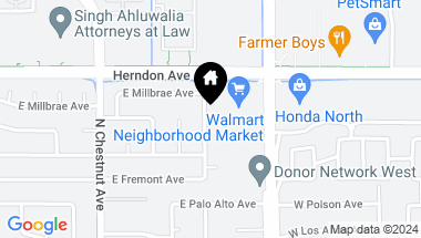 Map of 6874 N Winery Avenue, Fresno CA, 93710