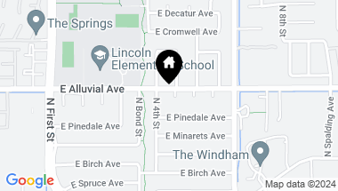 Map of 867 E Alluvial Avenue, Fresno CA, 93720