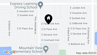 Map of 2074 E El Paso Avenue, Fresno CA, 93720