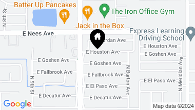 Map of 1559 E Houston Avenue, Fresno CA, 93720