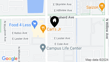 Map of 2552 E Kelso Avenue, Fresno CA, 93720