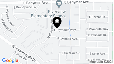 Map of 2541 E Plymouth Way, Fresno CA, 93720