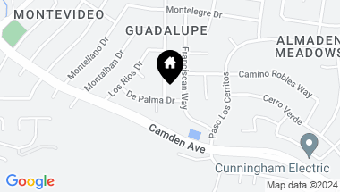 Map of 6158 Monteverde Drive, San Jose CA, 95120