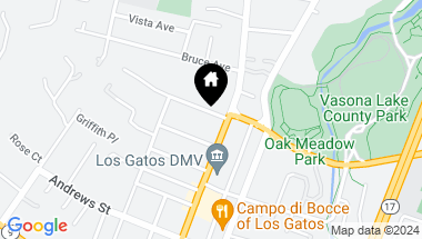 Map of 9 Mariposa Avenue, Los Gatos CA, 95030