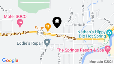 Map of 832 Rosita Street, Pagosa Springs CO, 81147