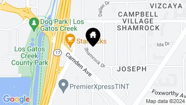 Map of 1162 Shamrock DR, CAMPBELL CA, 95008