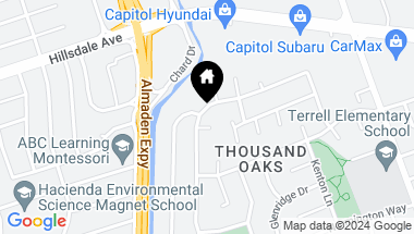 Map of 3736 Thousand Oaks DR, SAN JOSE CA, 95136