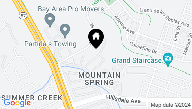 Map of 240 Mountain Springs Drive, San Jose CA, 95136