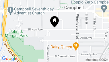 Map of 208 W. Rincon Ave AVE, CAMPBELL CA, 95008