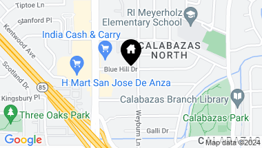 Map of 1155 Weyburn Lane # 29, San Jose CA, 95129
