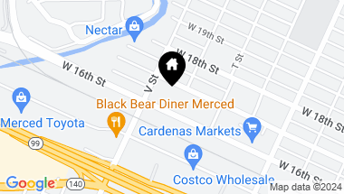 Map of 1407 W 16th Street, Merced CA, 95340