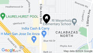 Map of 1084 S De Anza Boulevard, San Jose CA, 95129