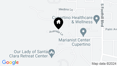 Map of 10407 Avenida LN, CUPERTINO CA, 95014