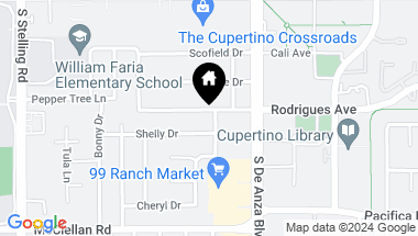 Map of 20600 Rodrigues AVE, Cupertino CA, 95014