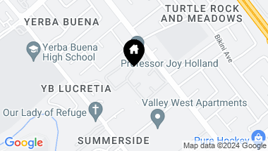 Map of 1052 Summershore Court, San Jose CA, 95122