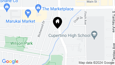 Map of 10191 Miller Avenue, Cupertino CA, 95014