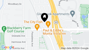 Map of 10038 Peninsula Avenue, Cupertino CA, 95014