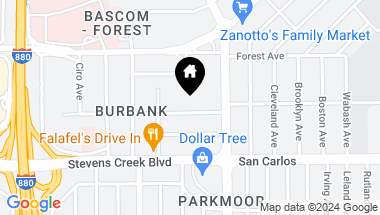 Map of 2273 Bailey AVE, SAN JOSE CA, 95128
