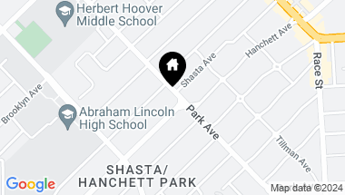 Map of 1407 Shasta Avenue, San Jose CA, 95126