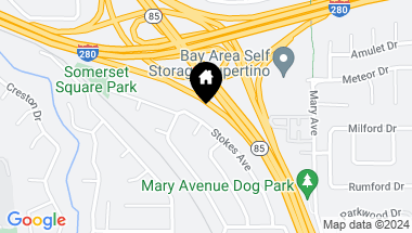 Map of 10530 Stokes Avenue, Cupertino CA, 95014