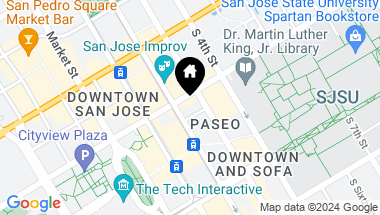 Map of 88 E San Fernando Street # 1902, San Jose CA, 95113