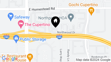 Map of 20252 Northcove SQ, CUPERTINO CA, 95014