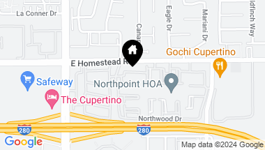 Map of 20278 Northwest Square, Cupertino CA, 95014