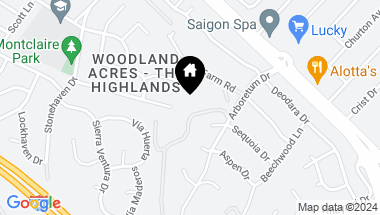Map of 45 Woods Lane, Los Altos CA, 94024