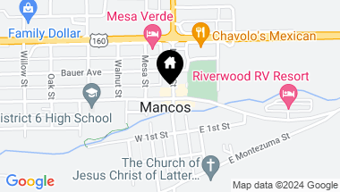 Map of 100 W Grand Avenue, Mancos CO, 81328