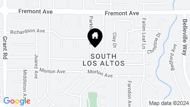 Map of 1721 Parkhills Avenue, Los Altos CA, 94024