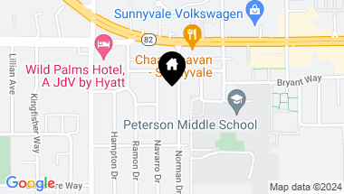 Map of 1351 Norman DR, SUNNYVALE CA, 94087