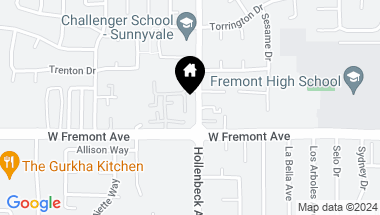 Map of 1235 Hollenbeck Avenue, Sunnyvale CA, 94087