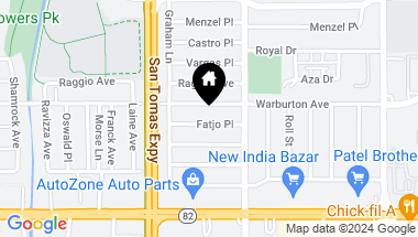 Map of 2345 Fatjo Place, Santa Clara CA, 95050