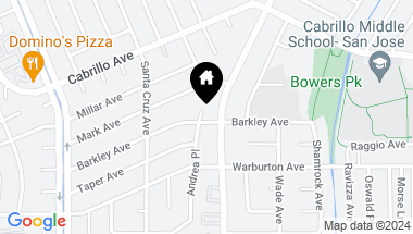 Map of 2839 Barkley Avenue, Santa Clara CA, 95051