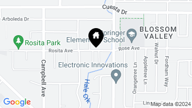 Map of 672 Rosita Avenue, Los Altos CA, 94024