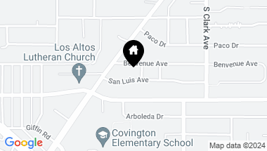 Map of 381 San Luis Avenue, Los Altos CA, 94024