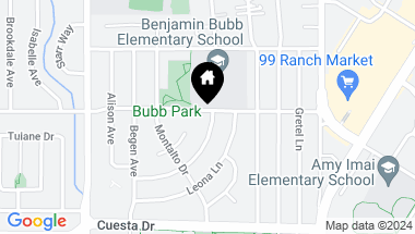 Map of 629 Barbara Avenue, Mountain View CA, 94040