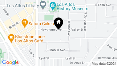 Map of 132 Hawthorne AVE, LOS ALTOS CA, 94022