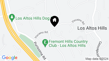 Map of 12868 Viscaino RD, LOS ALTOS HILLS CA, 94022
