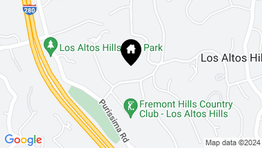 Map of 12874 Viscaino RD, LOS ALTOS HILLS CA, 94022